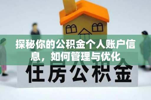 伊犁探秘你的公积金个人账户信息，如何管理与优化