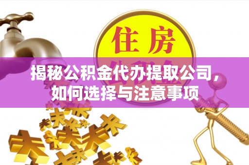 伊犁揭秘公积金代办提取公司，如何选择与注意事项