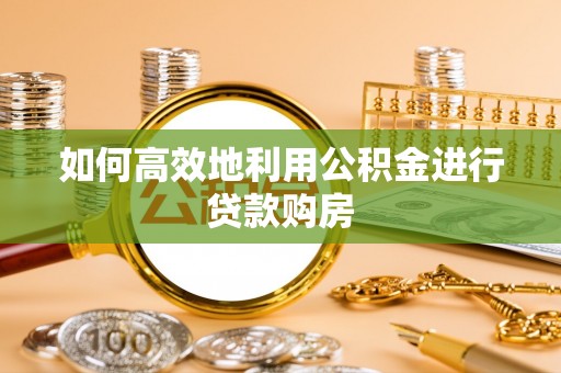 伊犁如何高效地利用公积金进行贷款购房