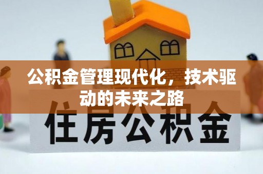 伊犁公积金管理现代化，技术驱动的未来之路